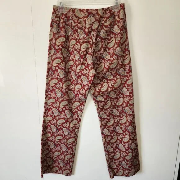 Vtg Harold's Sz 4 Paisley Pants Womens Stretch Cotton Spandex Ivy Prep 90s Y2K - Picture 4 of 10
